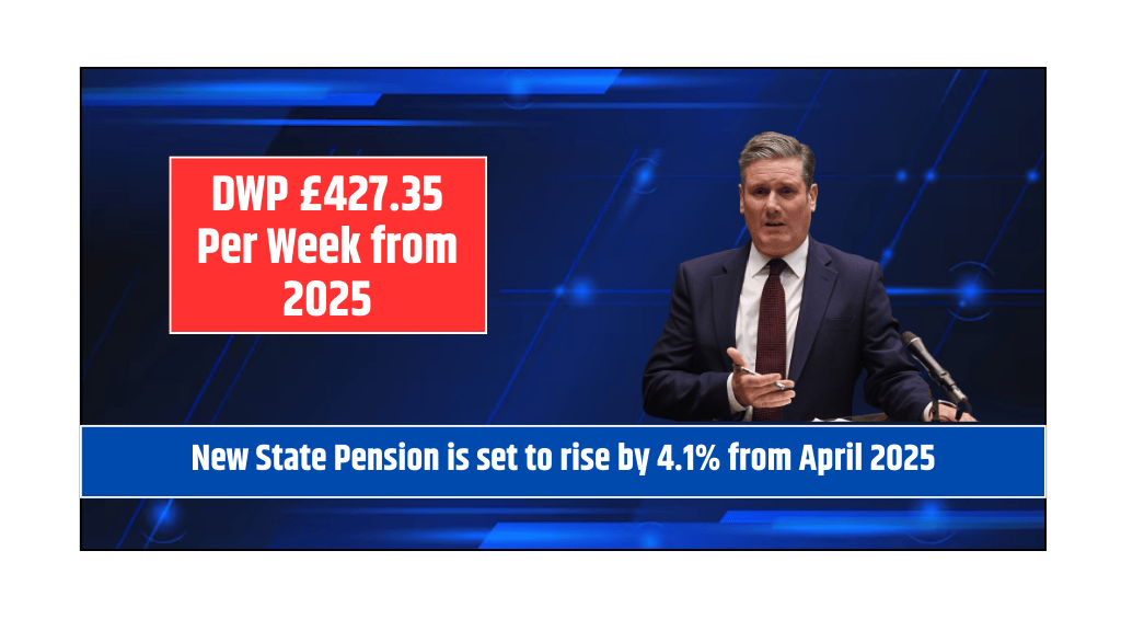 DWP £427.35 Per Week from 2025 New State Pension is set to rise by 4.1% from April 2025